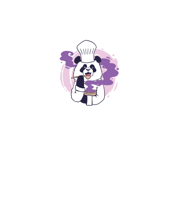 Panda Chef model negru pe tricou