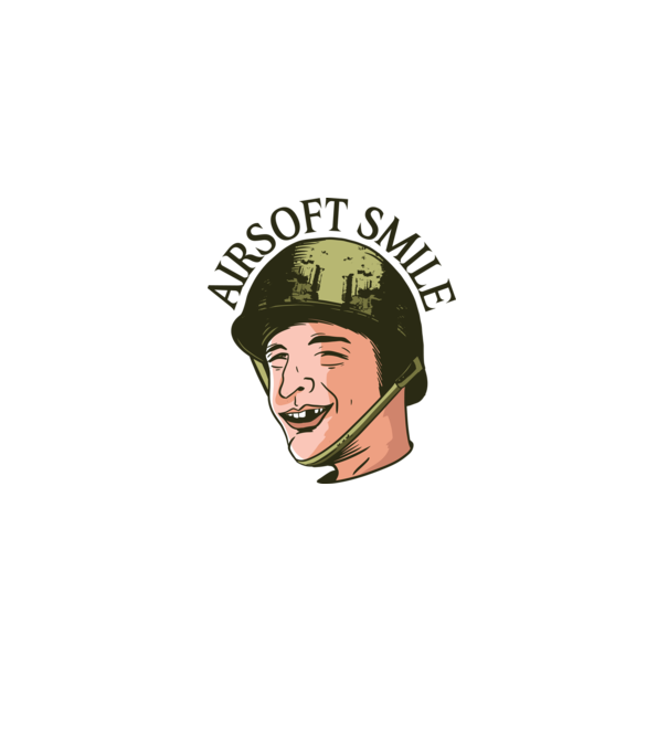 Zâmbet Airsoft model nisipiu pe tricou