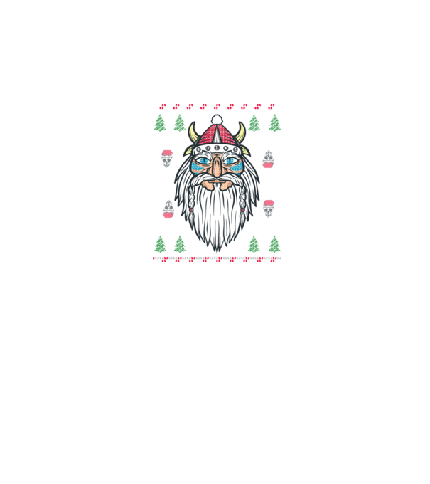 Moș Crăciun viking Pulover urât model negru pe tricou
