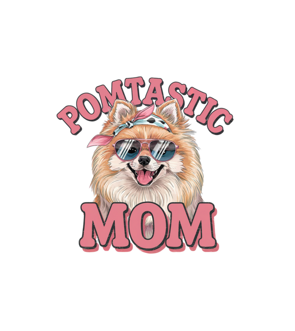 Pomtastic Mom model alb pe tricou