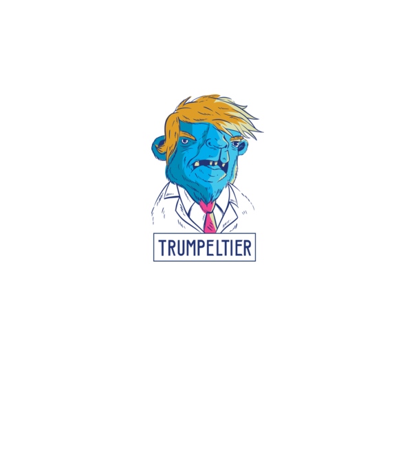 Trumpeltier monstru Trump model alb pe tricou