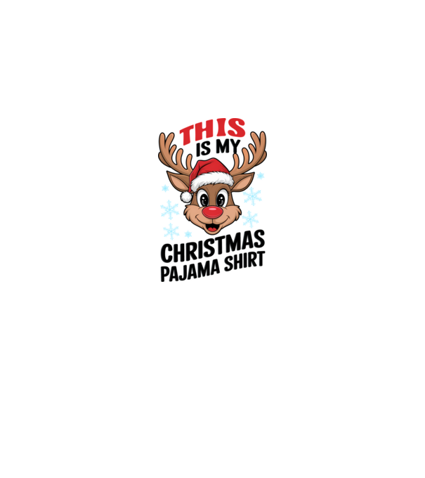 Christmas Pajama Reindeer Alb model alb pe tricou