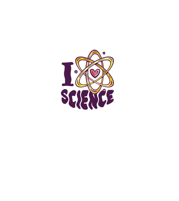 I Love Science știință model alb pe tricou