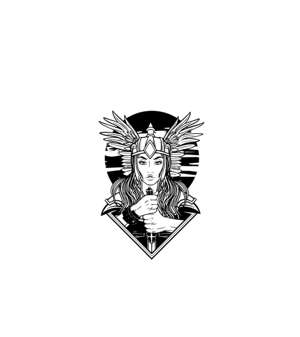 Zeița Valkyrie model verde de măr pe tricou
