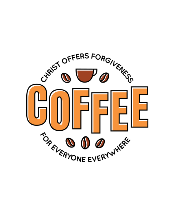 Cafea Iertare model alb pe tricou