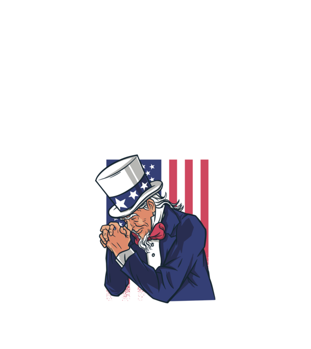Uncle Sam se roagă model nisipiu pe tricou