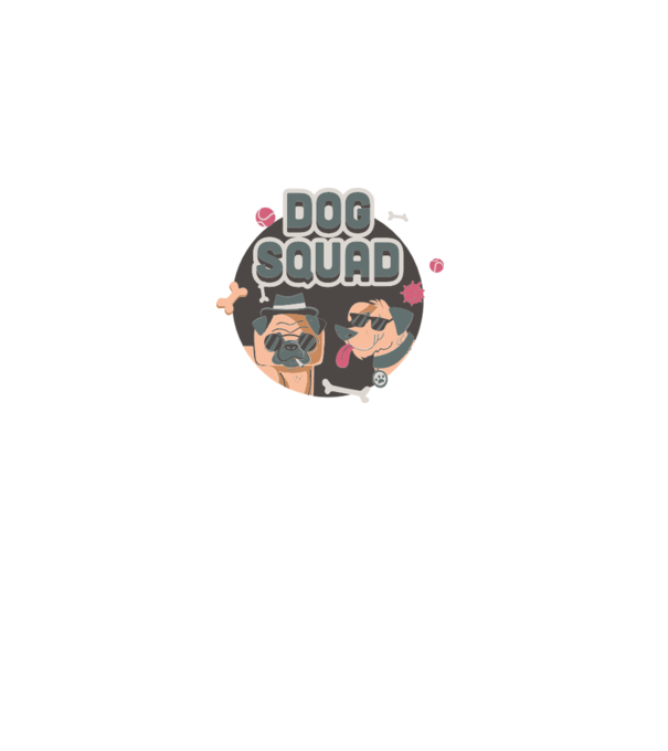 Dog squad model alb pe tricou
