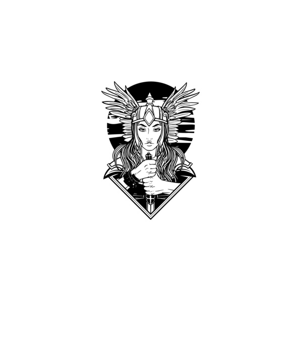 Zeița Valkyrie model gri pe tricou