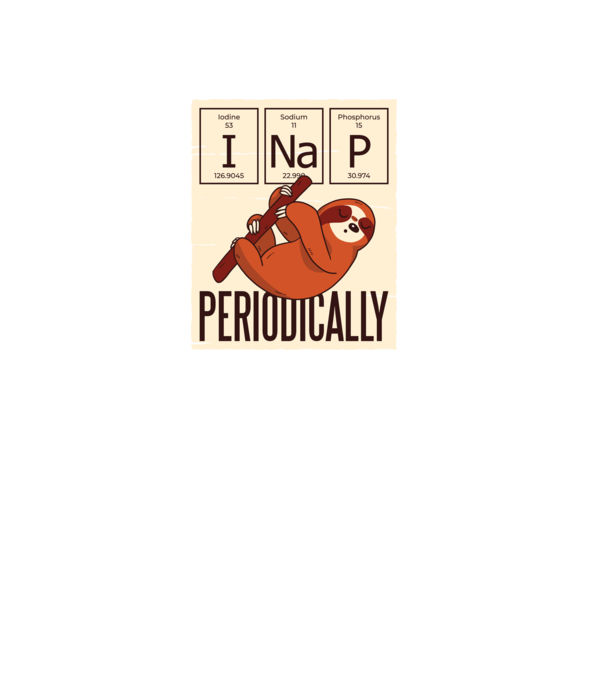 I NaP Periodic tricou leneș model negru pe tricou