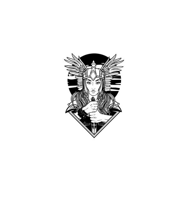 Zeița Valkyrie model gri pe tricou