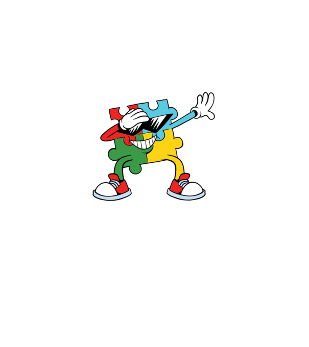 Autist DAB Puzzle model negru pe tricou