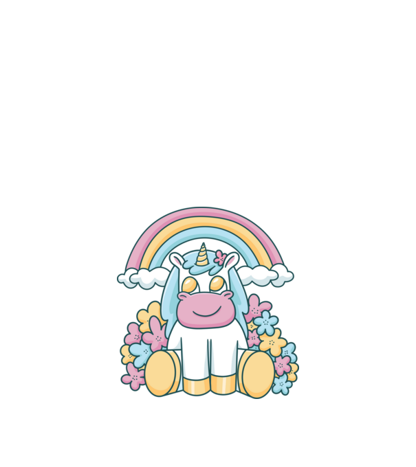 Unicorn drăguț model alb pe tricou