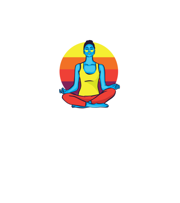 Yoga Meditație Retro model gri pe tricou