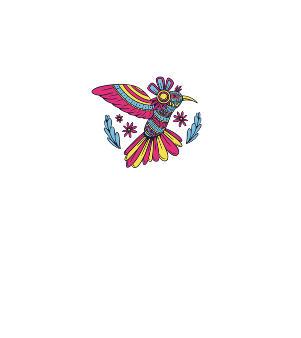 Mandala Colibri model negru pe tricou
