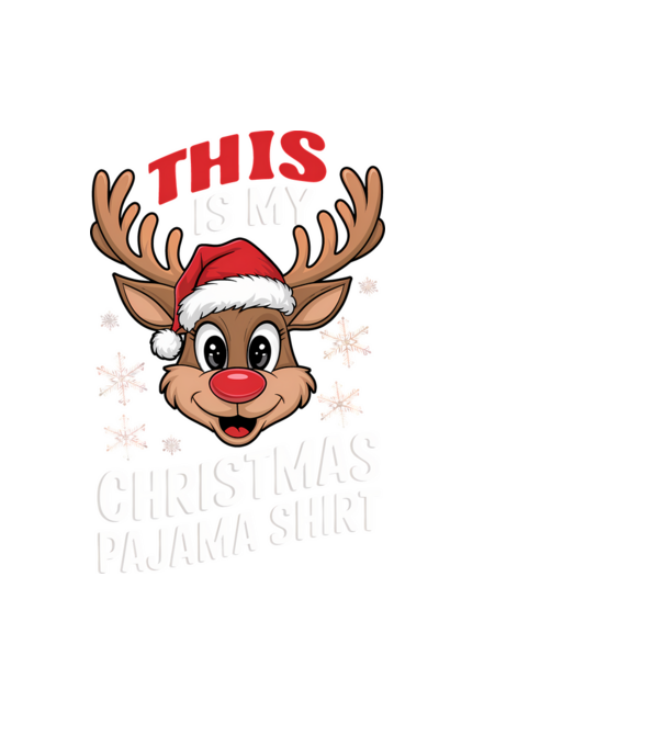 Christmas Pajama Reindeer Negru model negru pe tricou