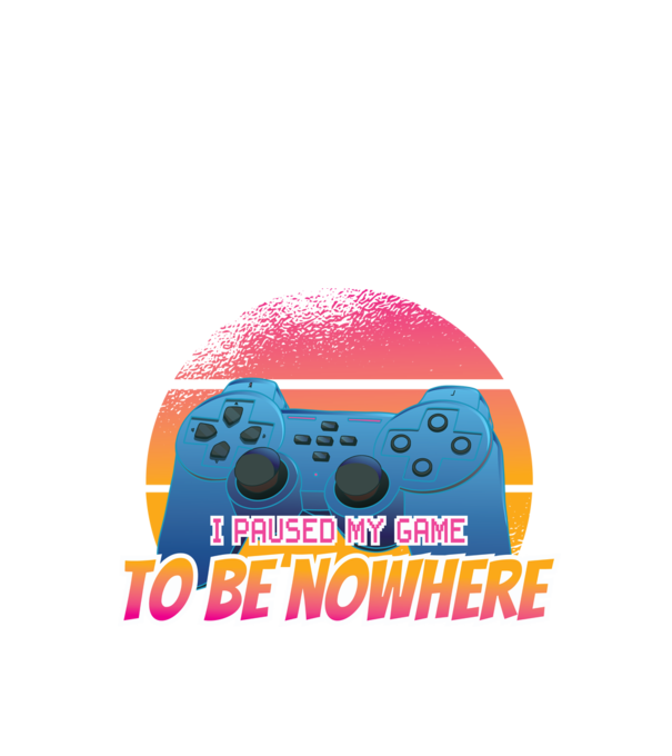 I paused my game to be nowhere model negru pe tricou
