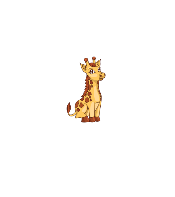 Girafă drăguță model verde pe tricou