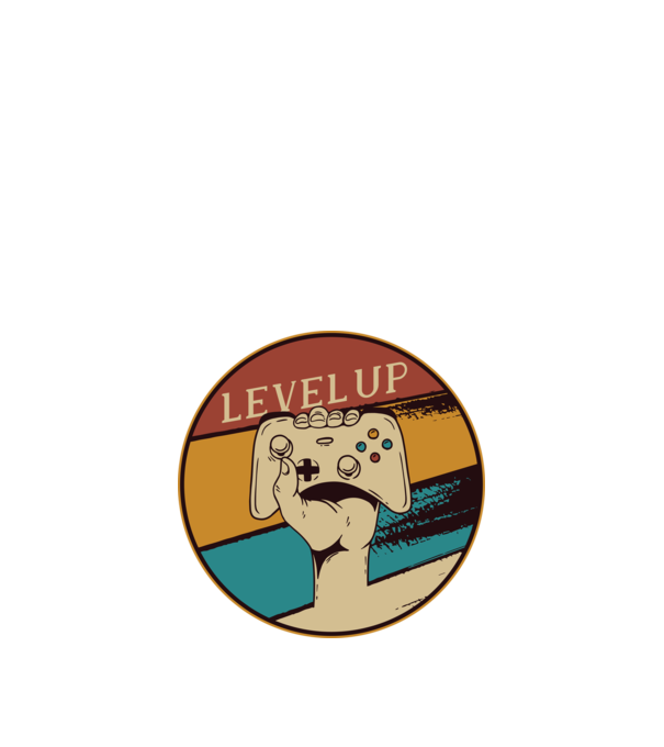 Level up - Trecere nivel Gamer model negru pe tricou