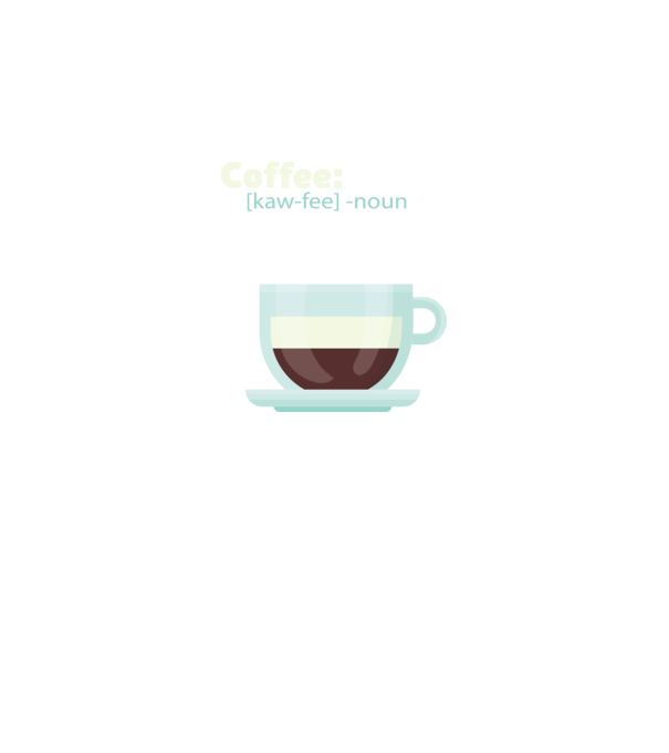 Definiție cafea model negru pe tricou