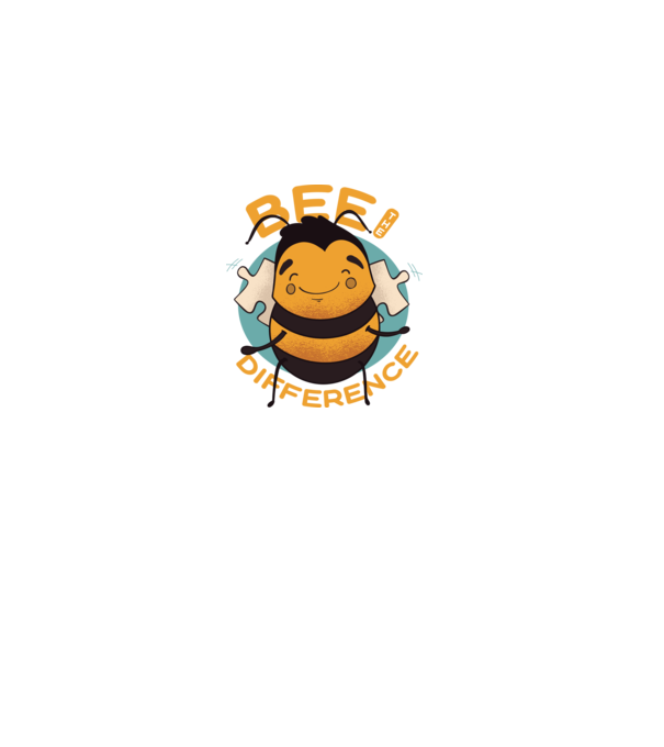 Bee the Difference - Fii tu însuți diferența model negru pe tricou