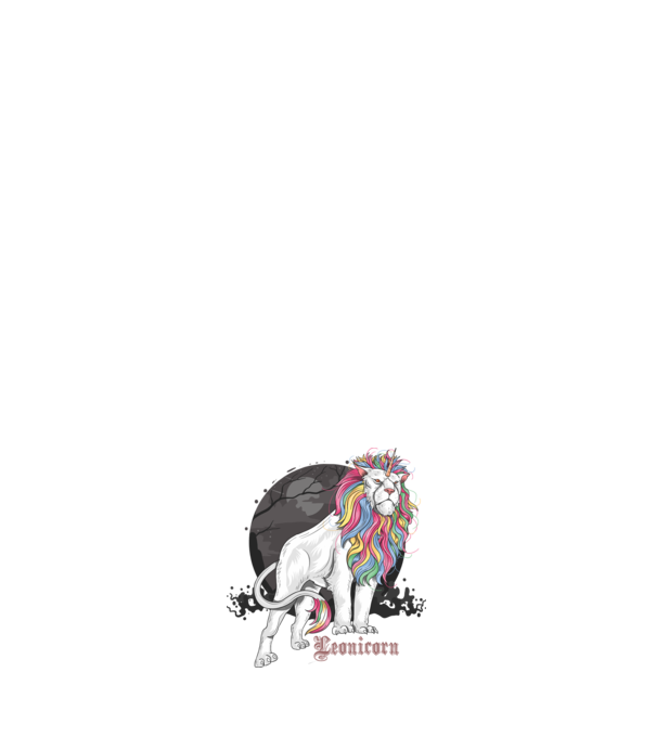 Leonicorn model albastru închis pe tricou