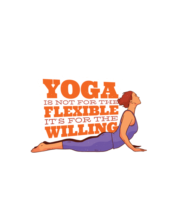 yoga perseverență model alb pe tricou