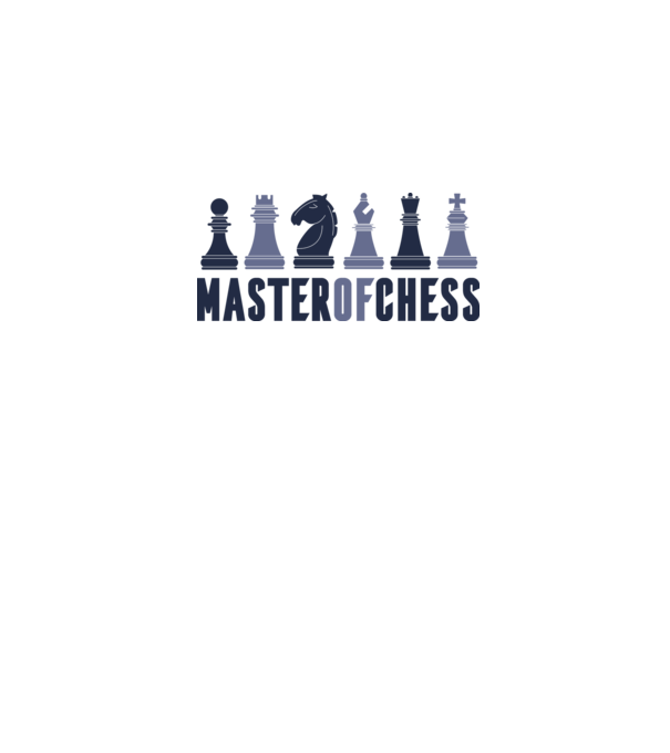 Master of Chess model alb pe tricou