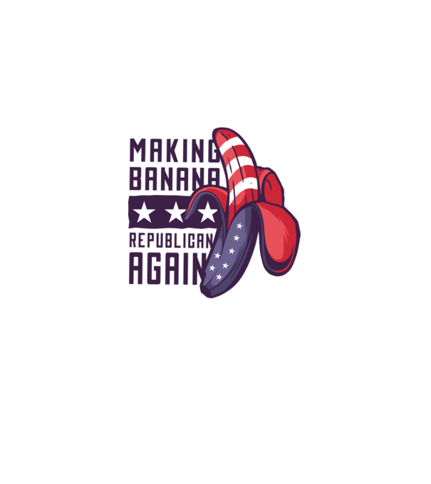 Make Banana Republican Again model alb pe tricou
