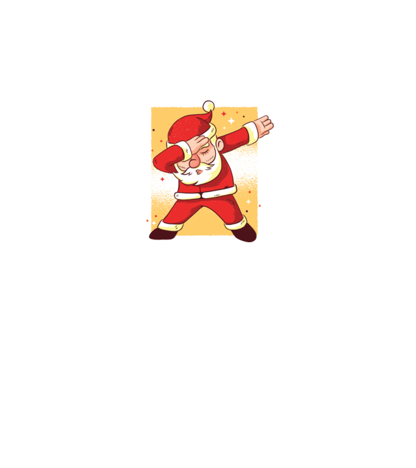 Santa DAB Moș Crăciun model alb pe tricou