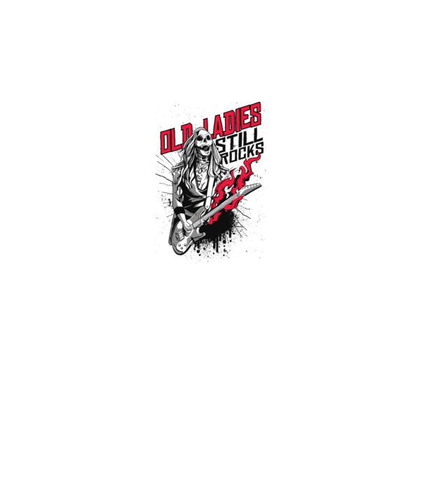 Old Ladies still Rocks model alb pe tricou