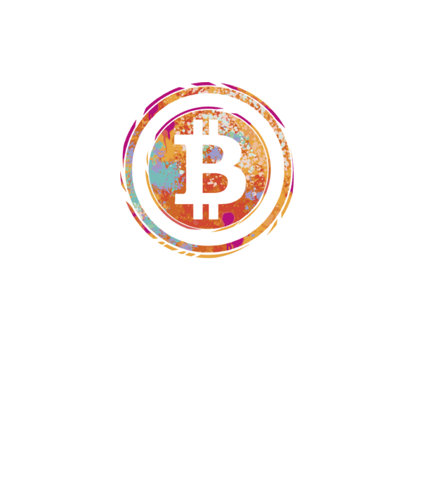 Bitcoin Watercolor model negru pe tricou