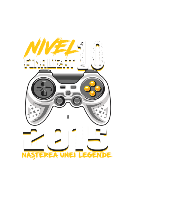 Nivel Finalizat 10  2015 model negru pe tricou