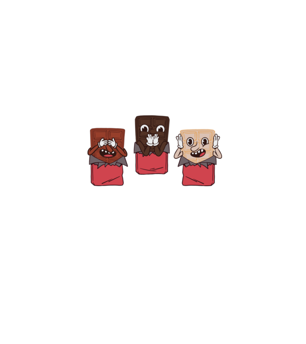 Trio de ciocolată model gri pe tricou