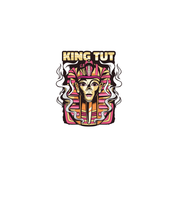 King Tut - Faraonul Tutankhamon model gri pe tricou