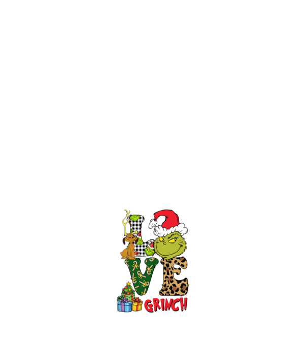 Love Grinch model albastru închis pe tricou