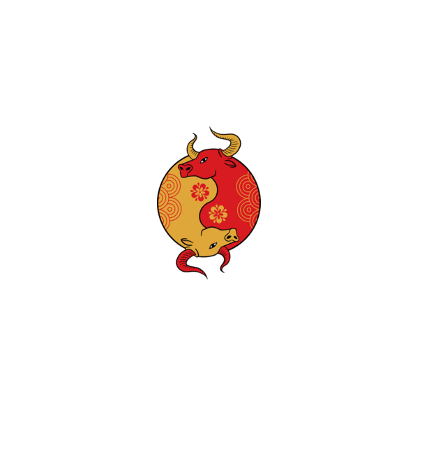 Bivol Yin Yang model gri pe tricou