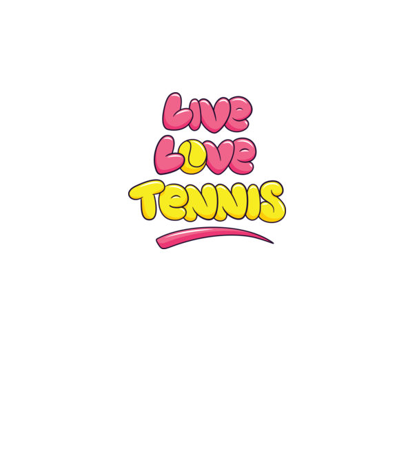 Live Love Tennis model turcoaz pe tricou