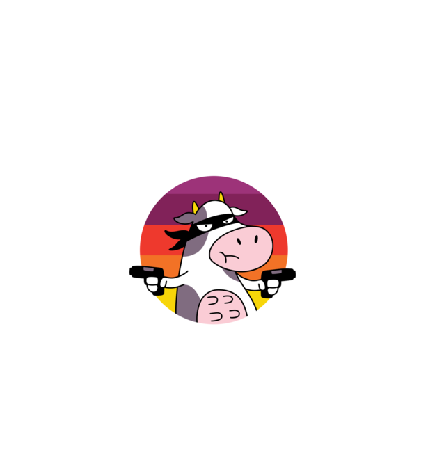 Pew Pew Pew Madafakas Vacă model negru pe tricou