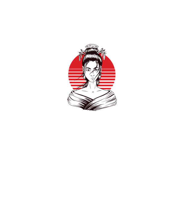 Geisha japoneză model roz pe tricou