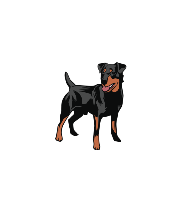 Câine de vânătoare german Terrier model gri pe tricou