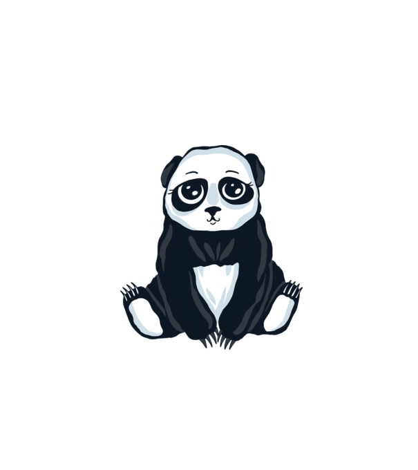 Panda drăguț model turcoaz pe tricou