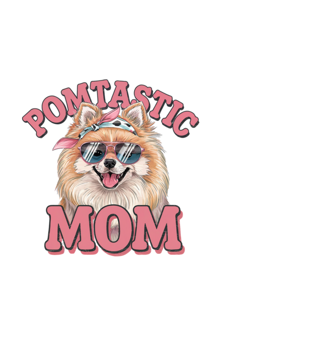 Pomtastic Mom model negru pe tricou