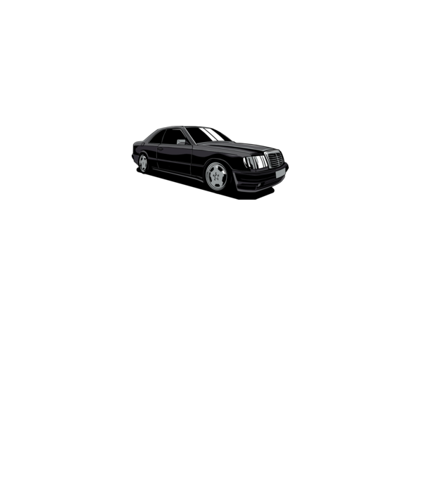Mercedes model albastru deschis pe tricou