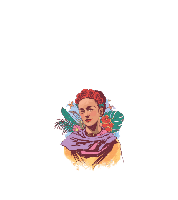 Portret Frida Kahlo model alb pe tricou