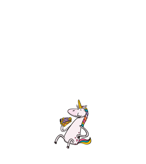 Unicorn cu prăjitură model roz deschis pe tricou