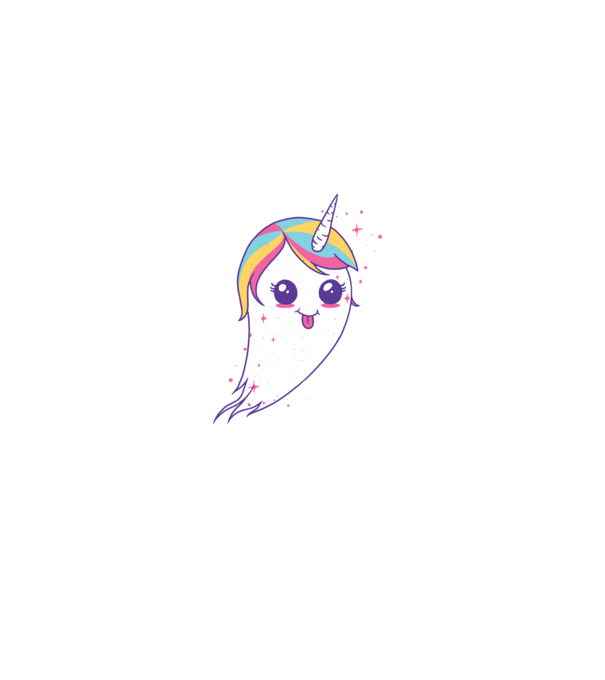 Unicorn Fantoma model alb pe tricou