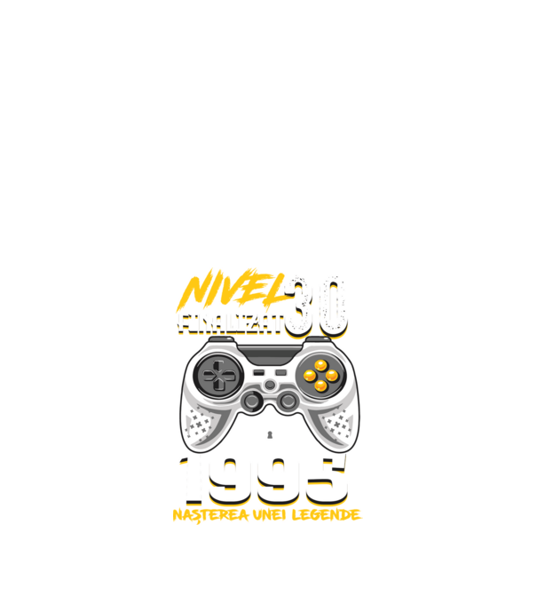 Nivel Finalizat 30 1995 model negru pe tricou