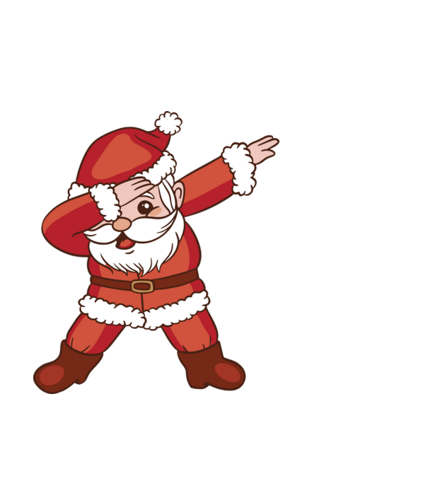 Santa Dab model albastru deschis pe tricou