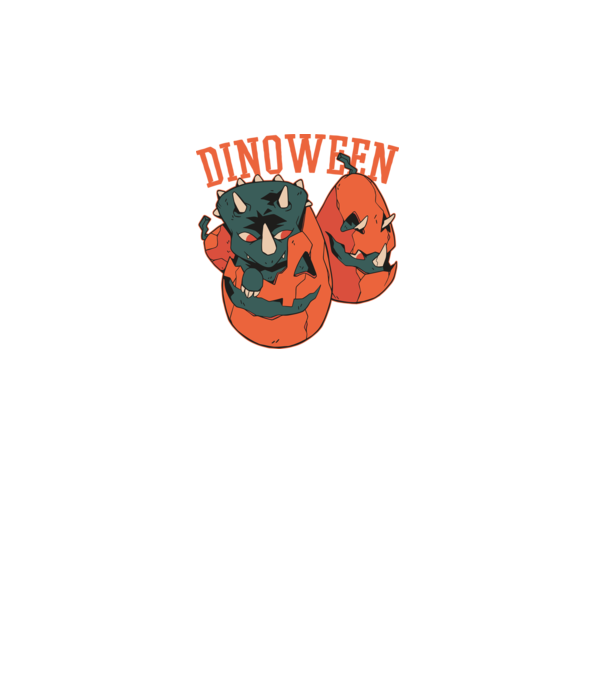 Dinoween model turcoaz pe tricou