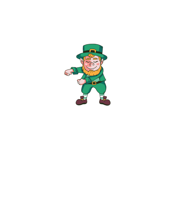 Leprechaun Floss - St. Patrick DAB dans model albastru închis pe tricou